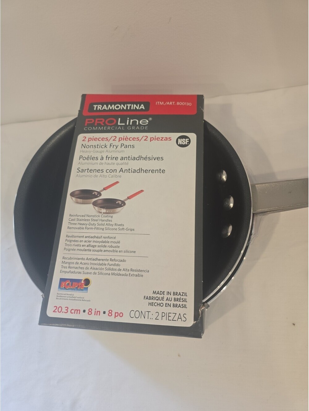 Tramontina PROLine Commercial Grade Nonstick Fry Pan Set 2 Pc 8 in